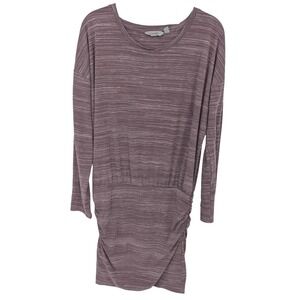 Athleta Santorini Ruched Dress Women Medium Purple Space Dye Athleisure Active